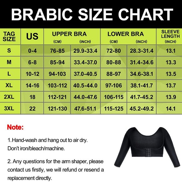 BRABIC Upper Arm Shaper Post Surgical Slimmer Compression Sleeves Posture Correc - Picture 6 of 8